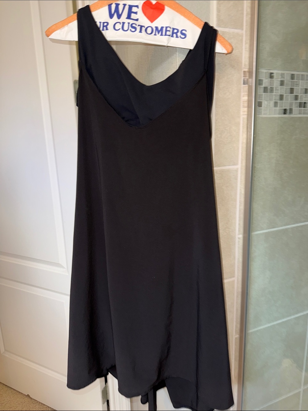 Athlete Black Sleeveless Workout Dress with Sports Bra and Strappy Back Size XL